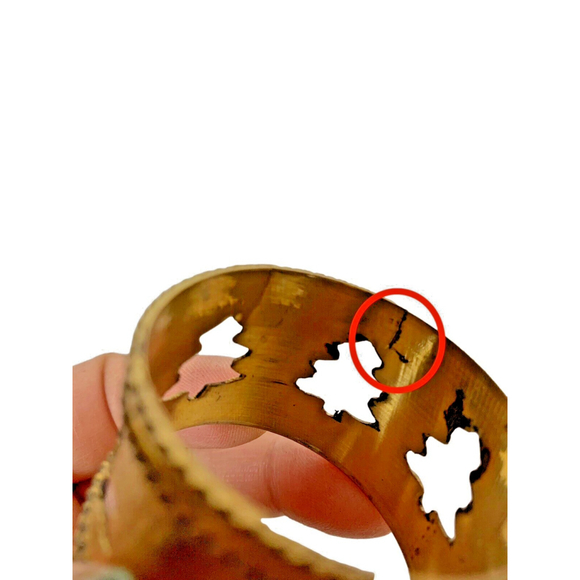 Sold - Vintage Classic Brass Christmas Tree Cut Out Round Napkin Rings Set of 8 - Picture 9 of 12